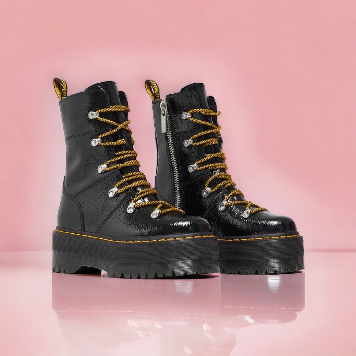 Wmns Dr. Martens Ghilana Max Distressed PATENT Leather Platform
