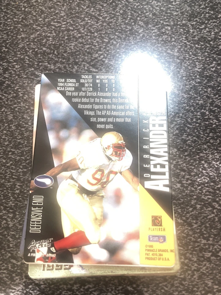 1995 ACTION PACKED FOOTBALL ROOKIE CARDS - Image 2 of 2