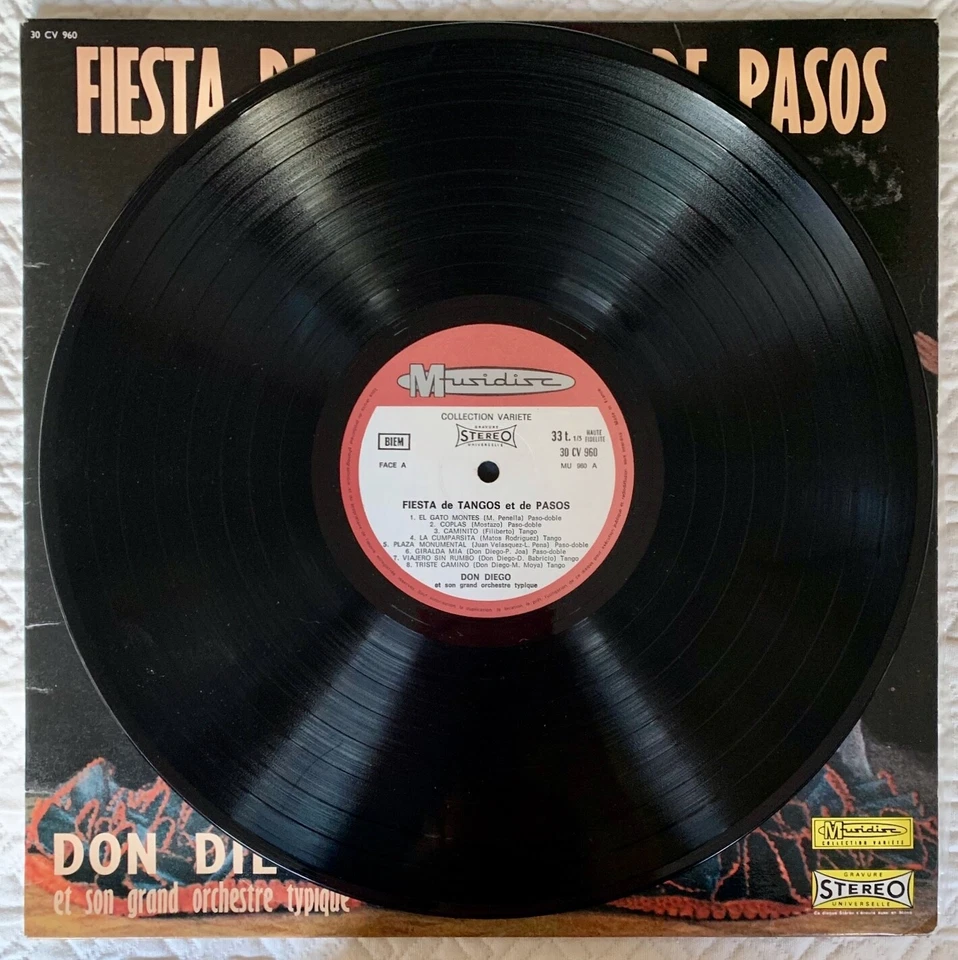 Don Diego Et Son Grand Orchestre Typique – Fiesta De Tangos Et De Pasos Lp 12" - Image 3 of 3