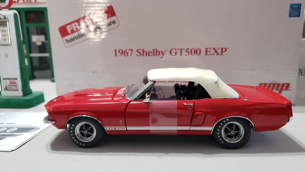 Danbury Mint 1 24 1967 Shelby GT500 EXP Candy Apple Red Limited Edition Collectible  
