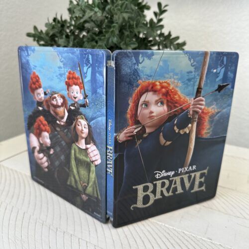 Pixar Disney Brave Steelbook Movie Blu Ray & Bonus Features MISSING DVD - Picture 1 of 8