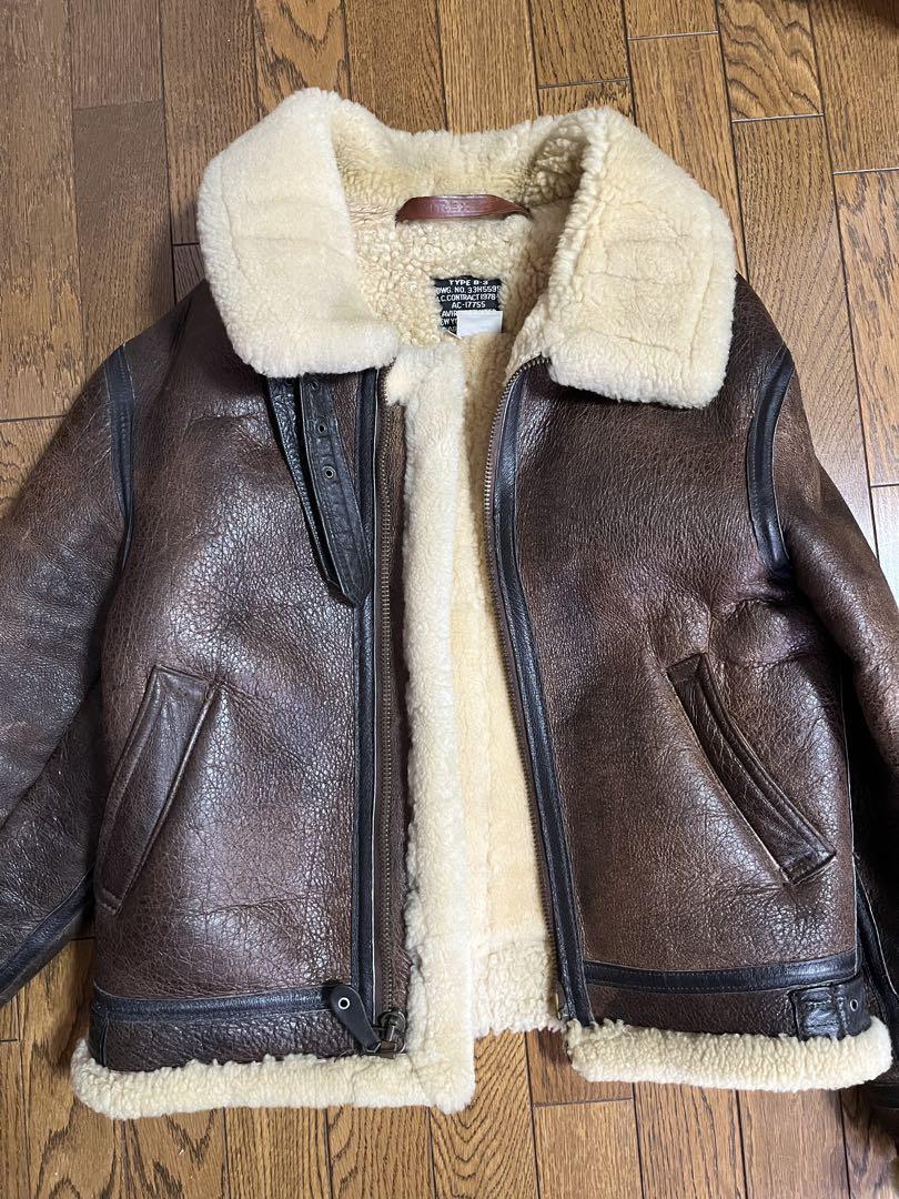 AVIREX flight jacket B-3 S size shearling leather Equipment Unisex