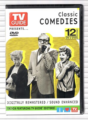 CLASSIC TV COMEDIES - NEW UNOPENED BOXED SET  - TVGUIDE - 12 EPISODES - 2 DVD's