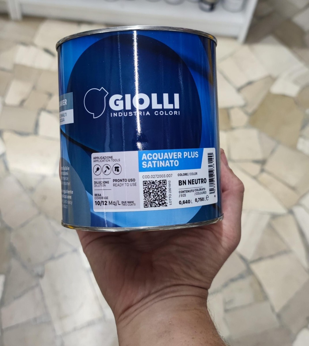 Smalto All'acqua Per Legno E Metalli Bianco Inodore 750ml. Idro