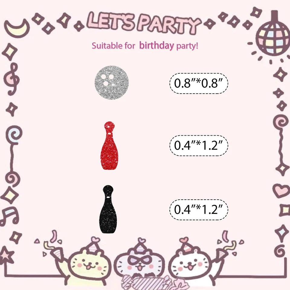 Mesa de baby shower 100 piezas confeti de bolos plateado rojo negro brillo dispersión Foto 2 de 4