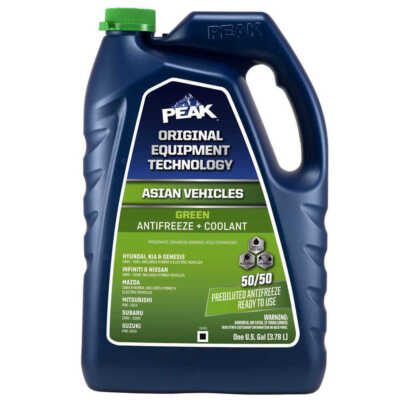 Peak PAGB53 Asian Green 50/50 Antifreeze Coolant 1 Gallon