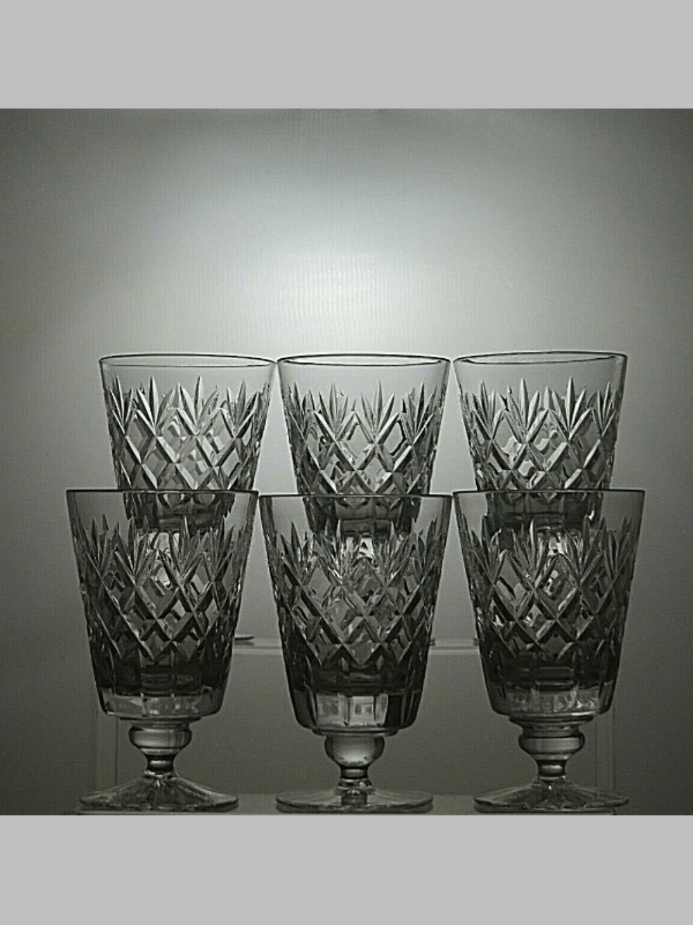 Tutbury Crystal Cut Glass Set of 6 Claret Wine Glasses 5" 24A eBay