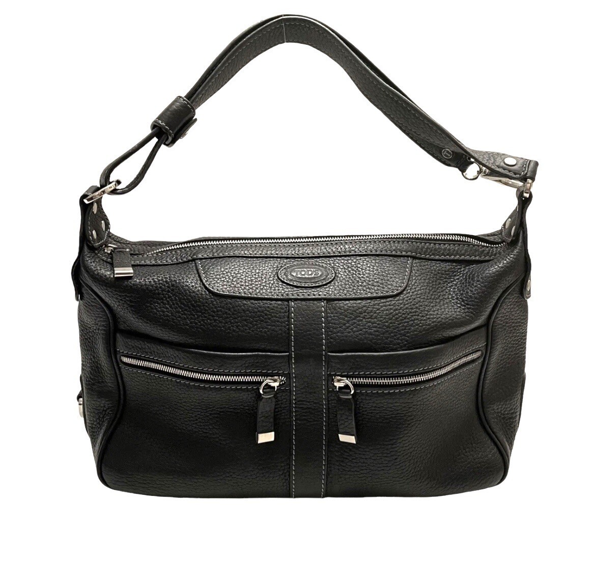 TOD'S Miky Medium Nomad Media Ltr Zipper Hobo Bag ITALY RARE MINT