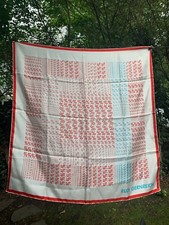  RARE 1960  POP-ART  Vintage  PERCENTAGE'S  Silk Scarf  RUDI GERNREICH 