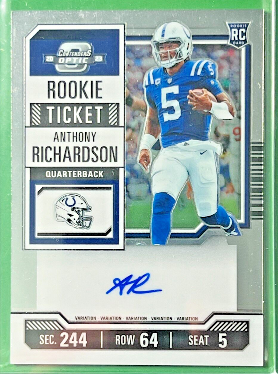 2023 Panini Contenders Optic Anthony Richardson RC Rookie Ticket Auto Variation