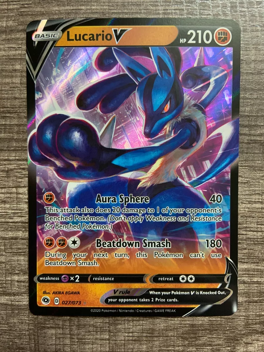  Lucario V - 027/073 - Ultra Rare : Toys & Games