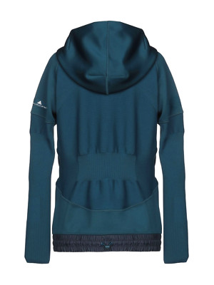 adidas by Stella McCartney Hooded Sweatshirt Jacket Deep Jade Teal Neoprene Sz M