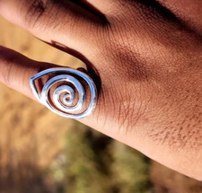 925 Sterling Silver Spiral Teardrop Ring Stackable Dainty Ring Gift For Women