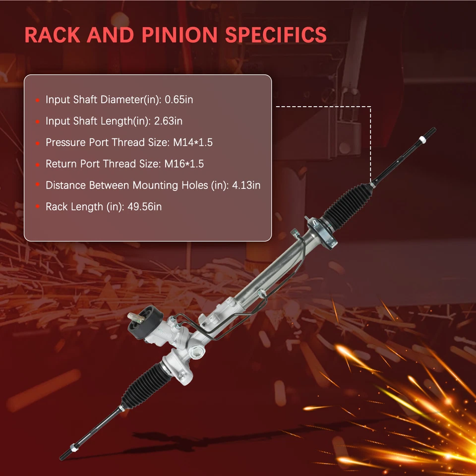 Power Steering Rack & Pinion Assembly For VW Beetle Golf Jetta 1998-10 26-9008 - Imagem 3 de 4