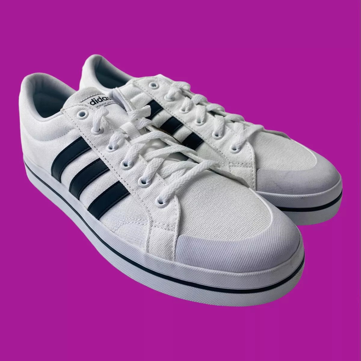 White adidas hotsell canvas trainers