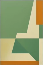 Large Abstract Painting 2x3 ft. Complex Geometric Demrin Fine Art Original NEW