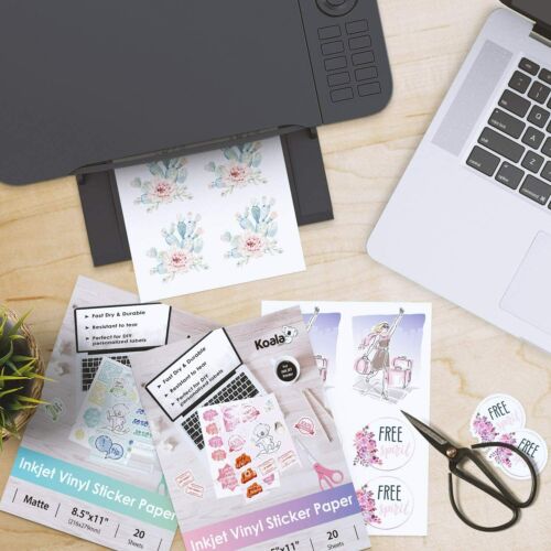 200 Sh Koala bedruckbar Vinyl Aufkleber Papier Wasserdicht Tintenstrahl Laser Cricut Bulk - Bild 12 von 14
