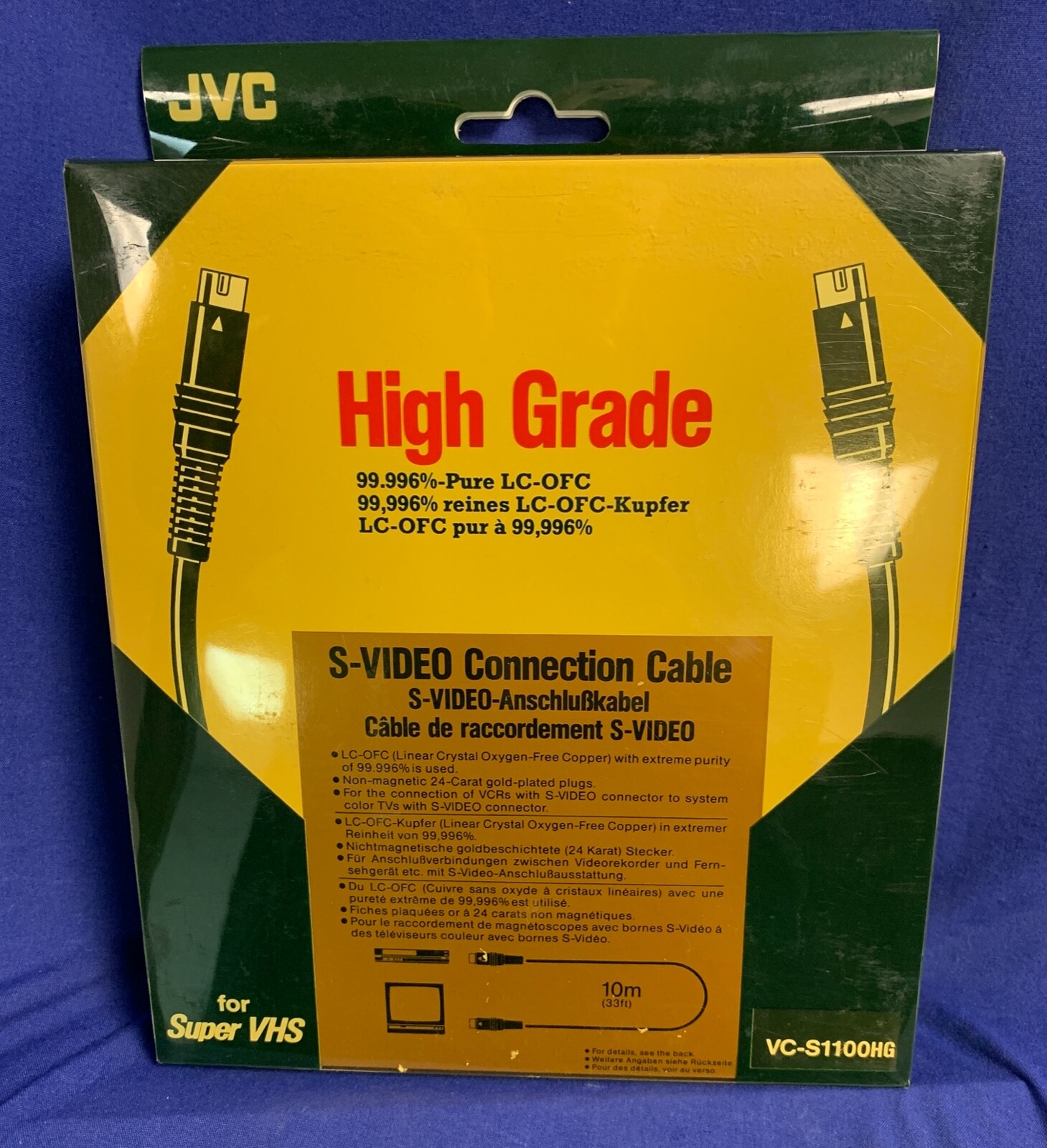 JVC VCS1100HG, 10 Meter (32.8') Genuine OFC High Grade SVideo Cable