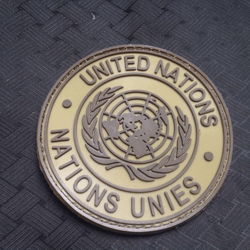 UN PATCHES United Nations U.N. Badge ARMY 3D PVC Hook Loop PATCH - Imagen 4 de 5