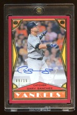 TOPPS BROOKLYN COLLECTION GARY SANCHEZ AUTOGRAPH AUTO RED SP /15 MINT YANKEES !