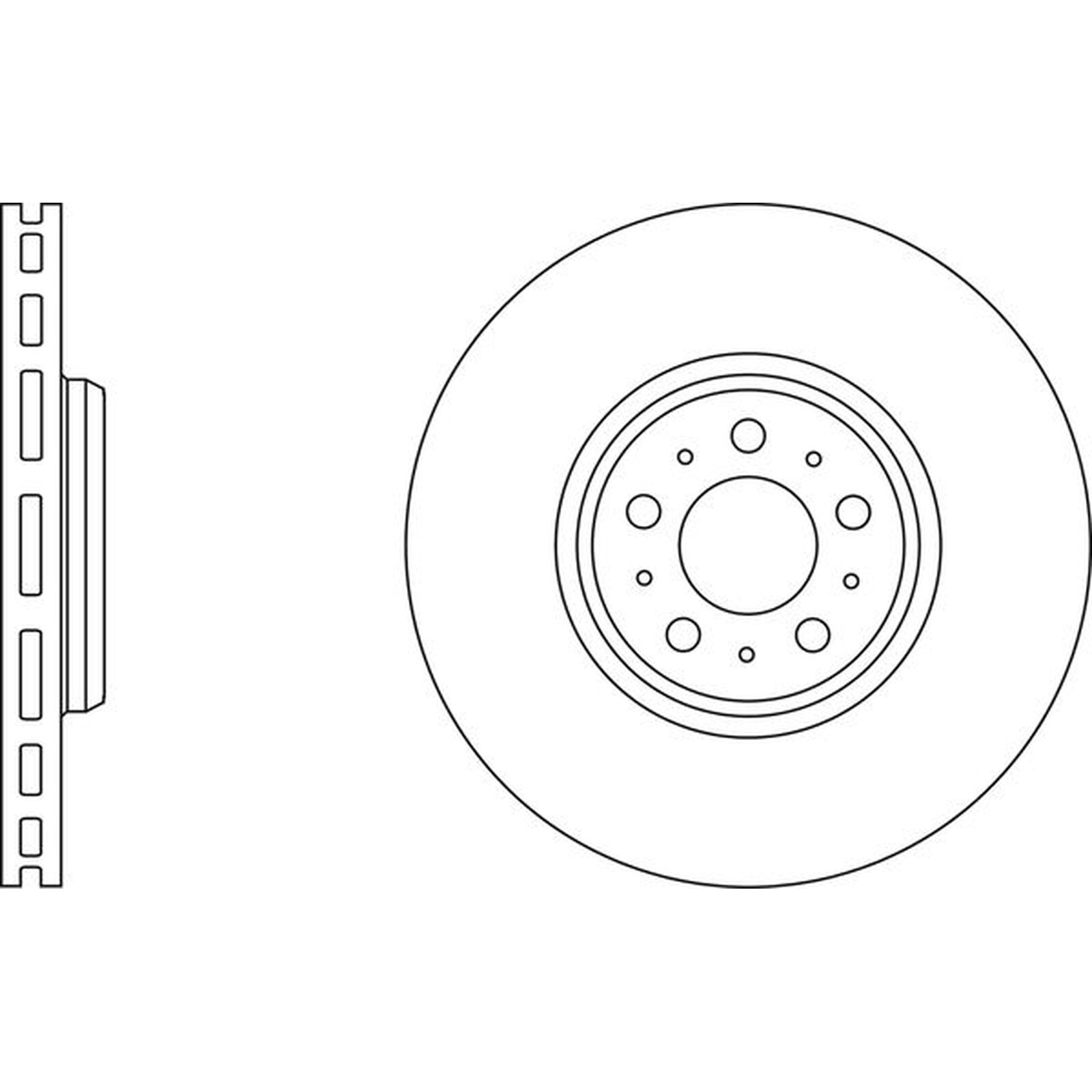 Apec Blue Brake Disc - Front SDK6268 Fits Volvo XC90 - OE Specification