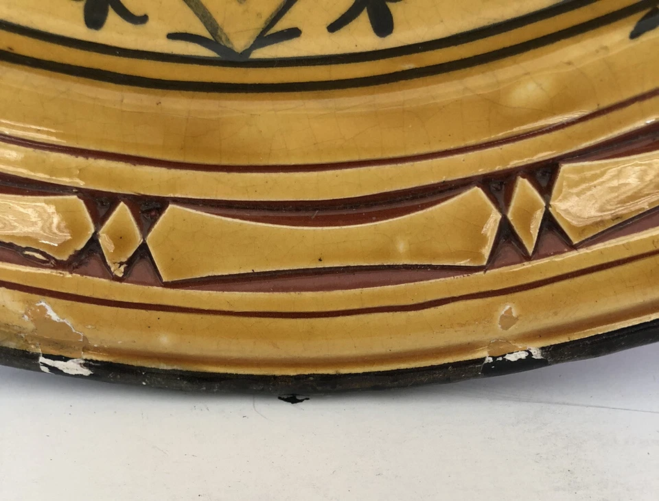 Vintage SAFI Large Ceramic Serving Dish Handmade In Morocco Good Condition - Image 3 of 4