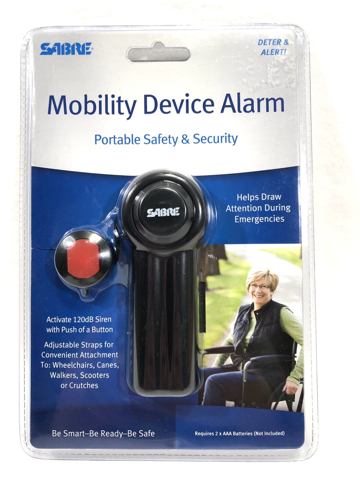 SABRE Mobility Device Alarm with LOUD 120 dB Emergency Panic Button NEW ...
