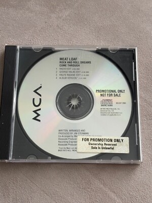MEAT LOAF Rock and Roll 3 RARE EDITS PROMO DJ CD Single Dreams Come ...