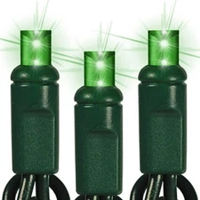 GREEN LED Christmas String Lights Mini Lights Indoor Outdoor Holiday 50ct 24ft