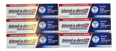 6 x blend-a-dent Professional Haftcreme für Zahnprothesen 6 x 40g