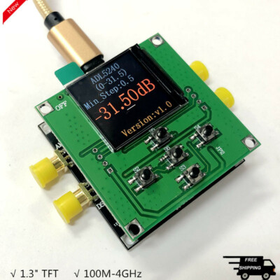 100M-4GHz Variable Gain Amplifier RF IF Digitally Control VGA+STM32 + 1.3'' TFT