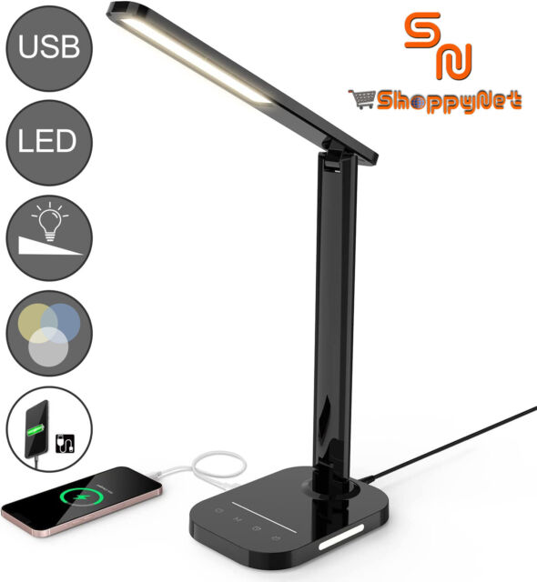 Schreibtischlampe Nachttischlampe Tischlampe LED Touch Dimmbar USB Ladefunktion