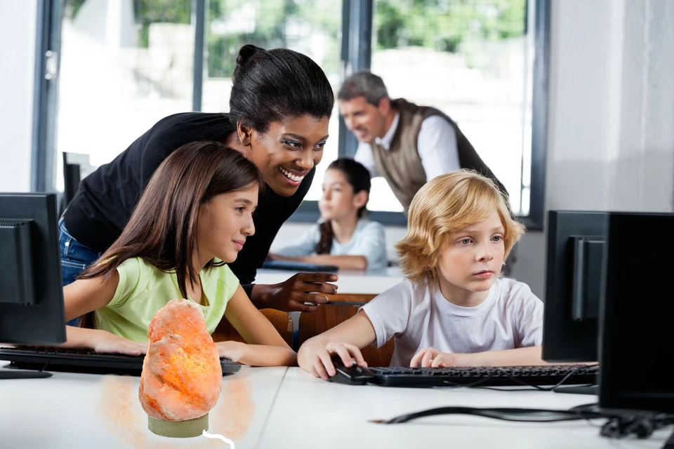 IndusClassic Lámpara de Sal Natural del Himalaya Purificador de Aire Atenuador 2~4 libras Juego de 2 Foto 4 de 4