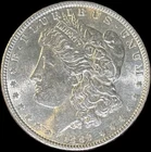 1889 Morgan 90% Fine Silver Dollar Philadelphia Mint, No Mint Mark AU
