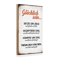 Holzschild Spruch 20X30Cm GlüCklich Sein Glaube An Dich