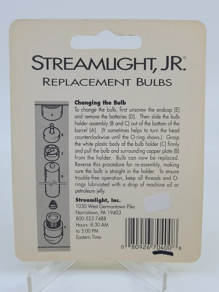 Streamlight 70400 Krypton Flashlight Bulb Replacement Set New Unopened  - Image 2 of 2