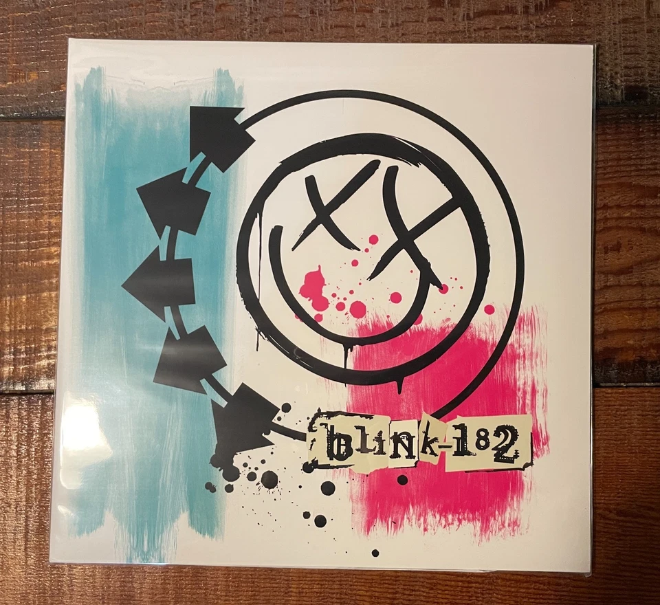 Blink-182 - Self Titled (2010 Hot topic exclusive) Pink & Green Swirl Smash 2xLP - Image 2 of 4