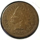 1865, Plain "5"  1C Indian Cent (90200)
