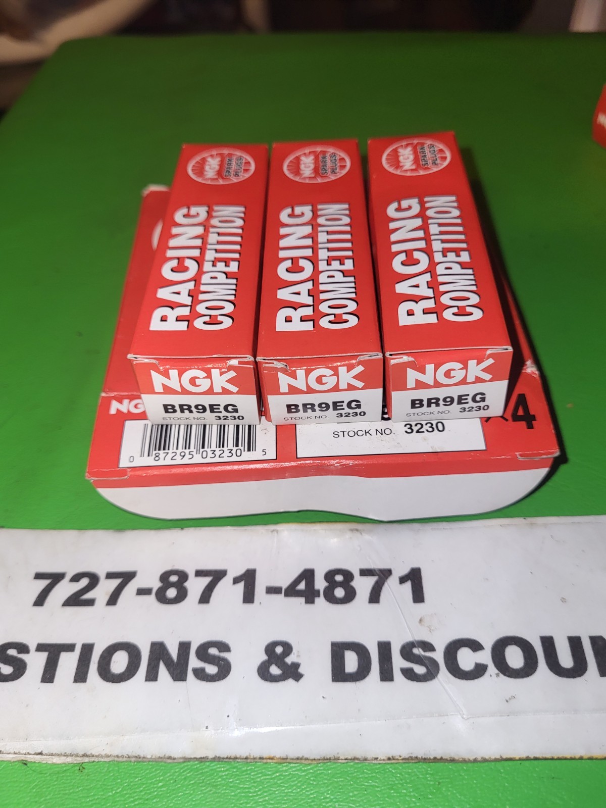 Pack of 3 NGK 3230 Racing Spark Plug BR9EG  