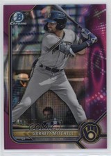 2022 Bowman Chrome Prospects Fuchsia Lava Refractor 68/199 Garrett Mitchell 0a98