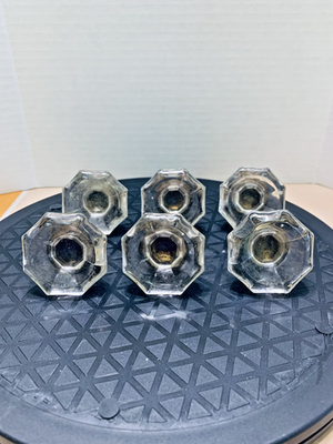 #ad Set of 6 Glass Knobs 8 Point 1 3 4 inch wide $50.00
