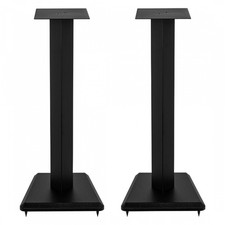 Elac LS10-B - 23" Steel and Wood Speaker Stands - Black, Pair