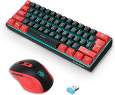 2.4G Wireless Gaming Keyboard and Mouse Combo, Include Mini 60 Merchanical Feel