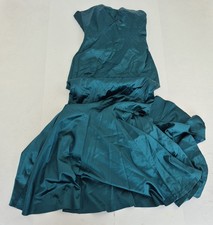 COAST Dress 10 Teal Womens Satin Strapless Long
