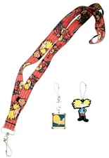 Hey Arnold Lanyard Keychain Lot 3 Vintage 90s Character Metal Clip Keyring