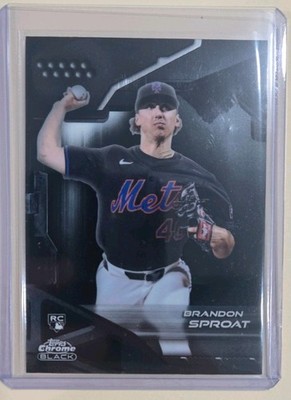 2026 Topps Chrome Black #74 Brandon Sproat RC Rookie New York Mets