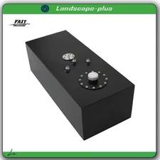 60L 15 Gallon Aluminum Racing Drift Fuel Cell Tank Black + Level Sender