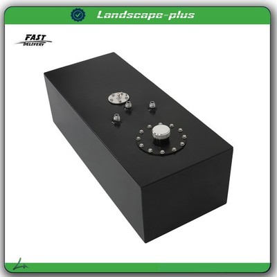 60L 15 Gallon Aluminum Racing Drift Fuel Cell Tank Black + Level Sender