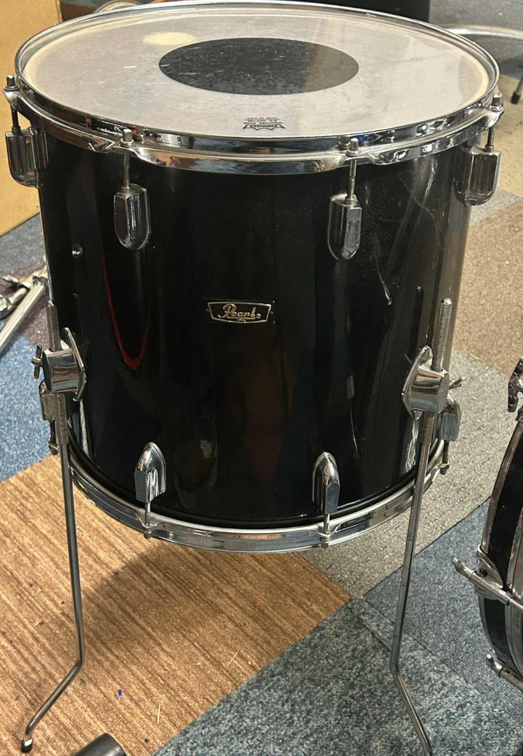 VINTAGE PEARL 22''/13''/16'' Drums Shell Pack Black Made in Japan photo 5