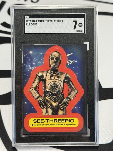 1977 Topps Star Wars Stickers #15 See-Threepio — SGC 7